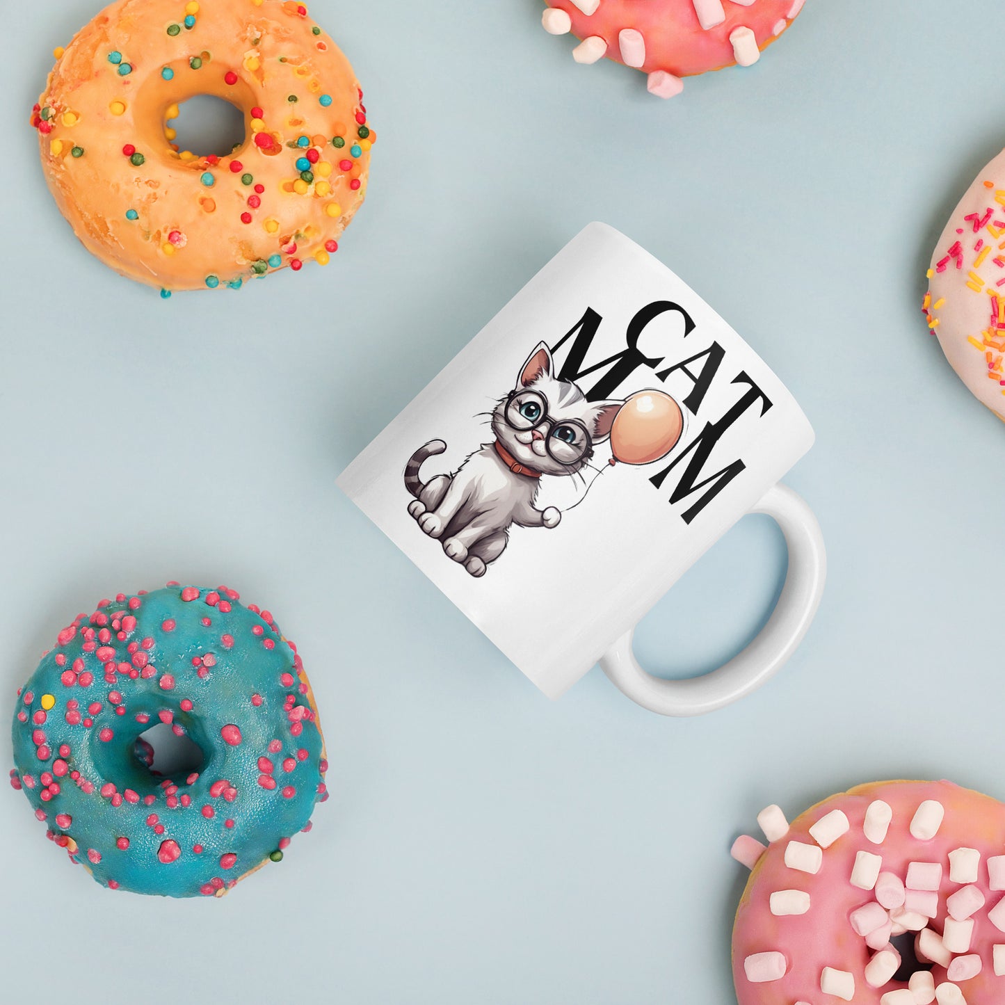Cat Mom Mug with Glasses | Cute Cat Lover Gift