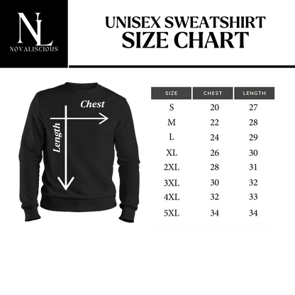 size chart for sweatshirts