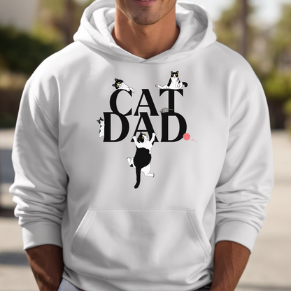 Cat Dad Hoodie with Playful Cat Design | Cozy Hoodie for Cat Lovers