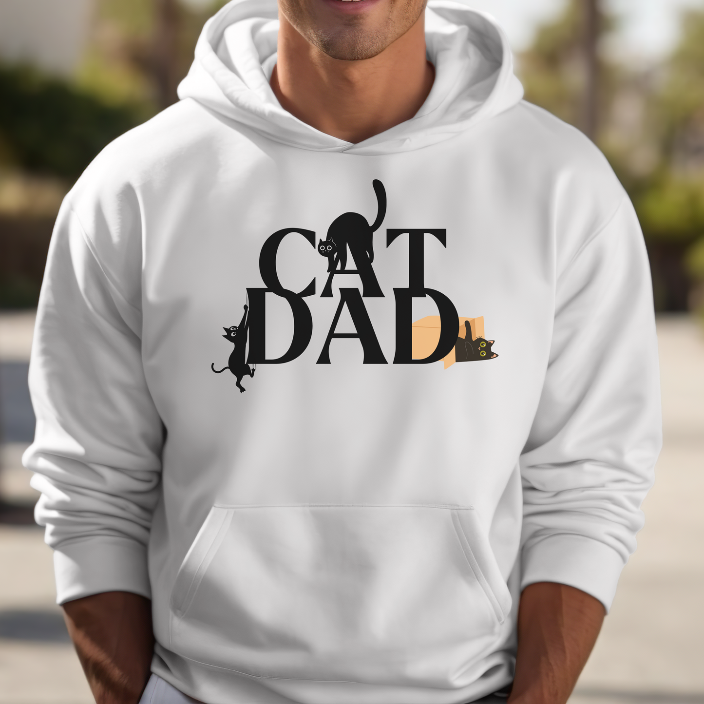 Cat Dad Hoodie with Cute Cat Graphics | Cat Lover Hoodie