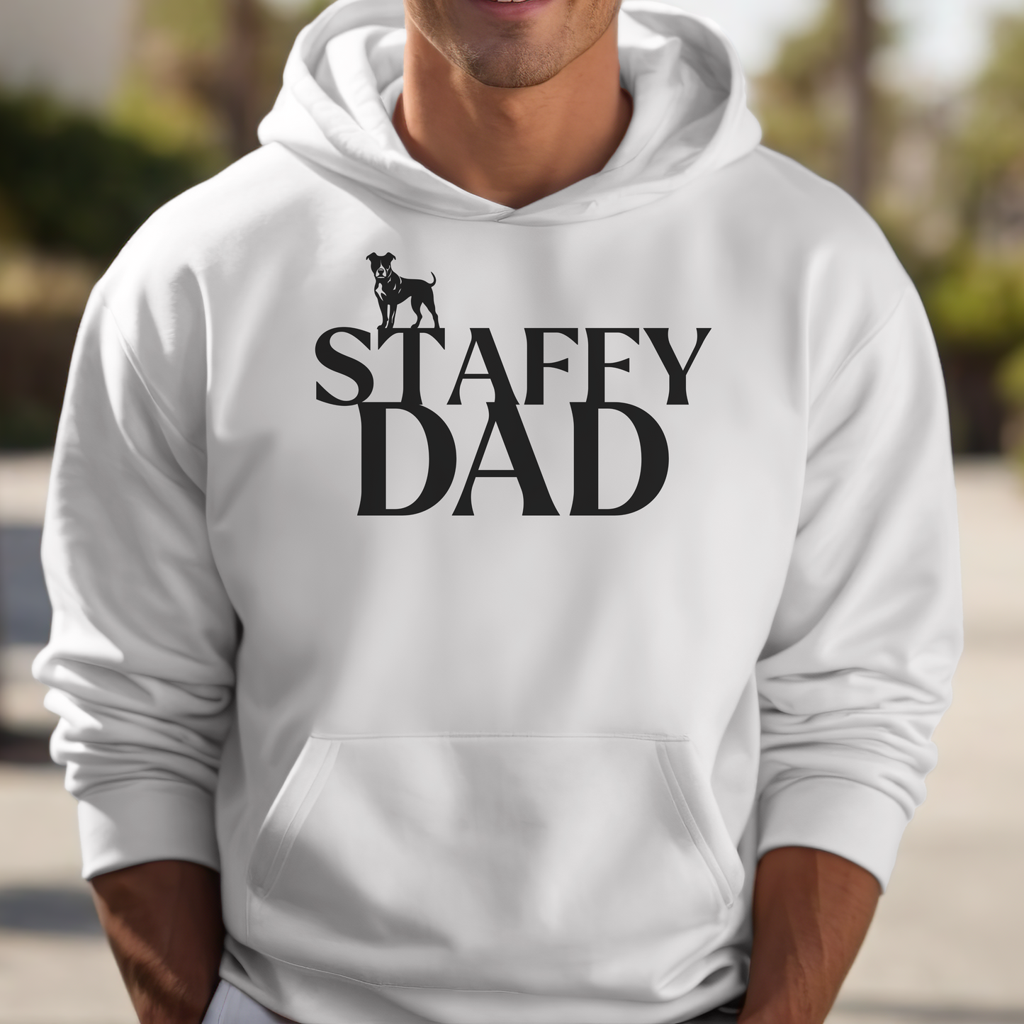 Staffy Dad Hoodie | Proud Staffordshire Dog Lover Sweater