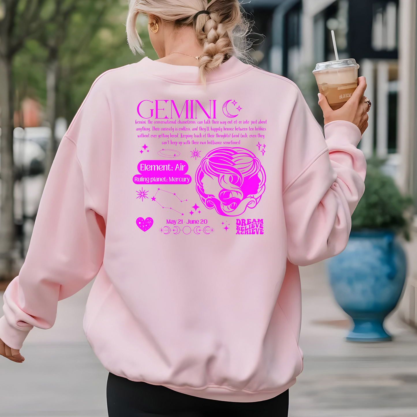 Gemini Zodiac Y2K Sweatshirt