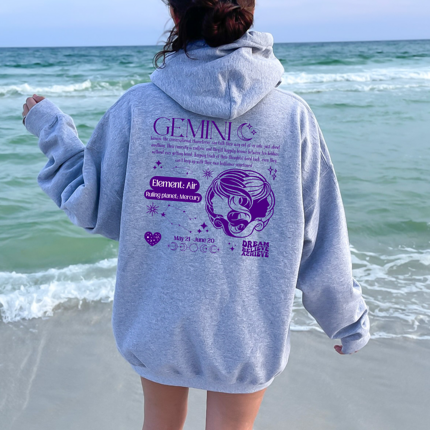 Gemini Zodiac Y2K Hoodie