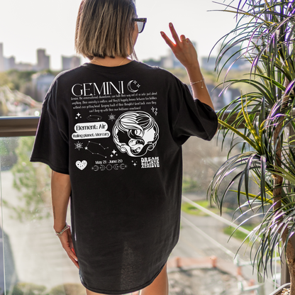 Gemini Zodiac Y2K T-Shirt