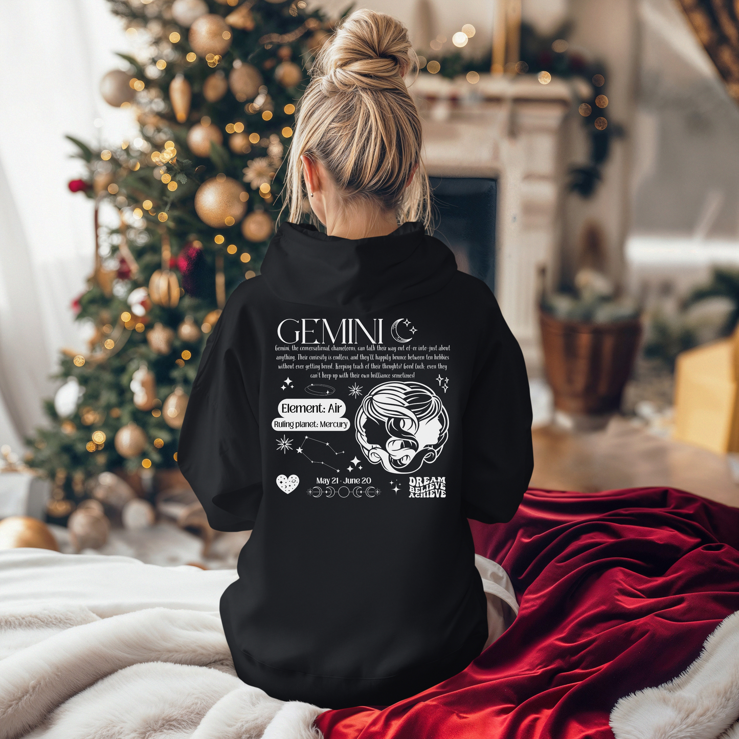 Gemini Zodiac Y2K Hoodie