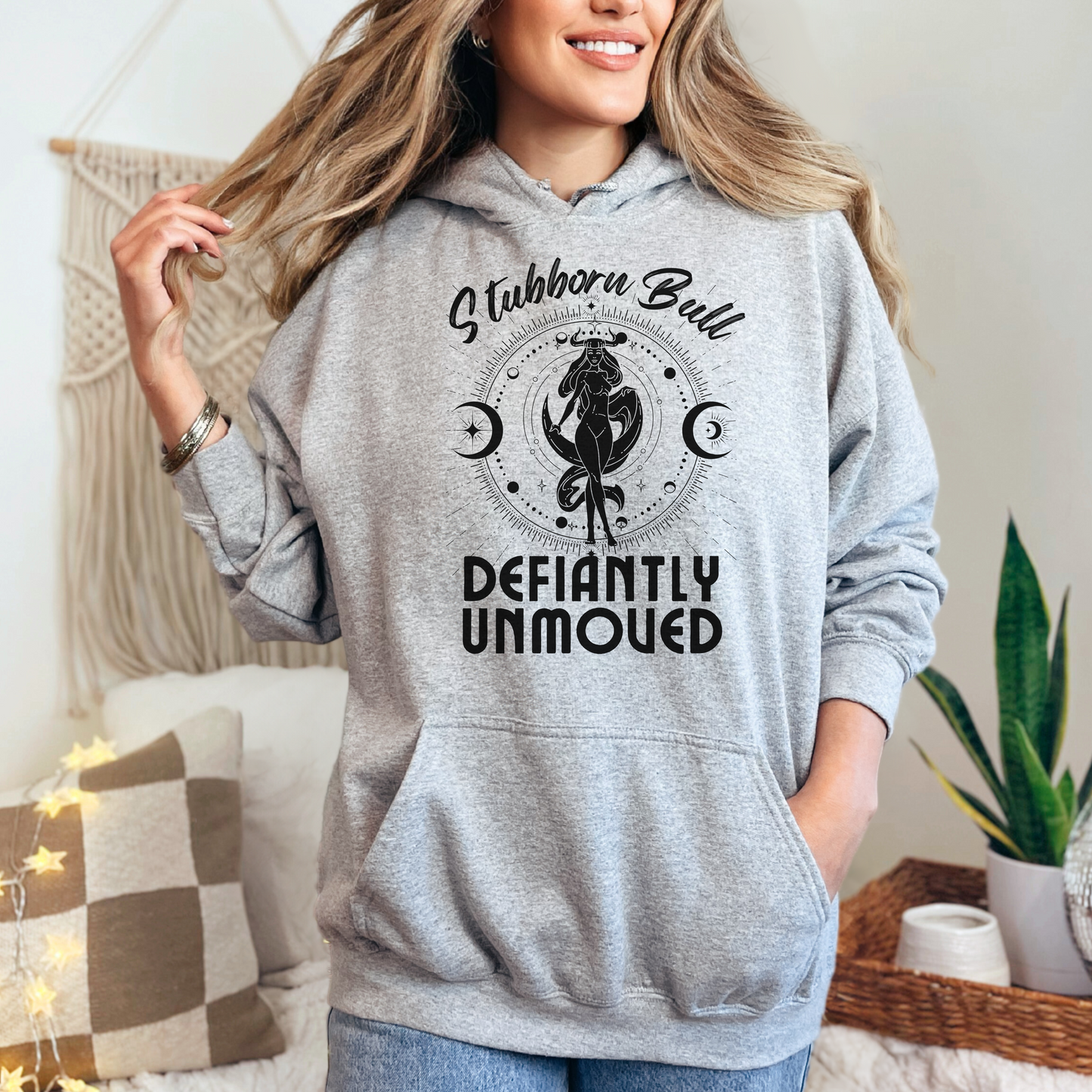 Taurus Zodiac Sign Hoodie - "Defiantly Unmoved"