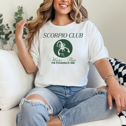 Scorpio Club T-Shirt – "The Passionate One" – Water & Pluto Sign