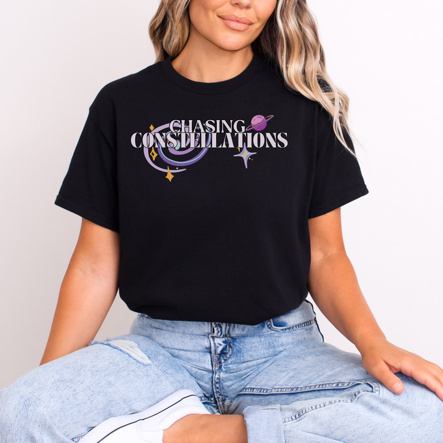 Chasing Constellations" Graphic T-Shirt | Astrology Lover's Tee