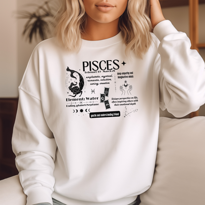 Pisces Zodiac Sweatshirt – Element: Water, Intuitive and Creative