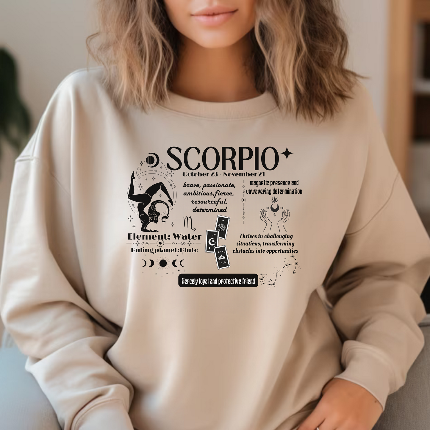 Scorpio Zodiac Sweatshirt - Fierce and Determined | Astrology Apparel