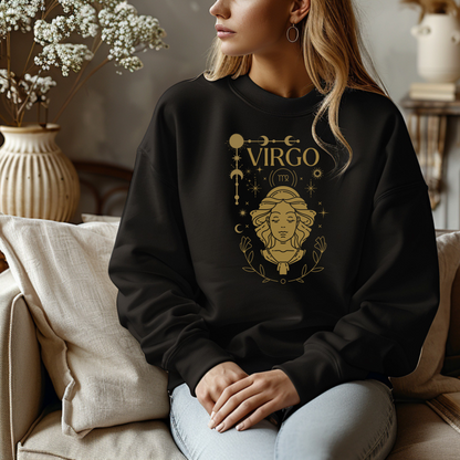 Glamorous Virgo Sweatshirt | Elegant Astrology Style