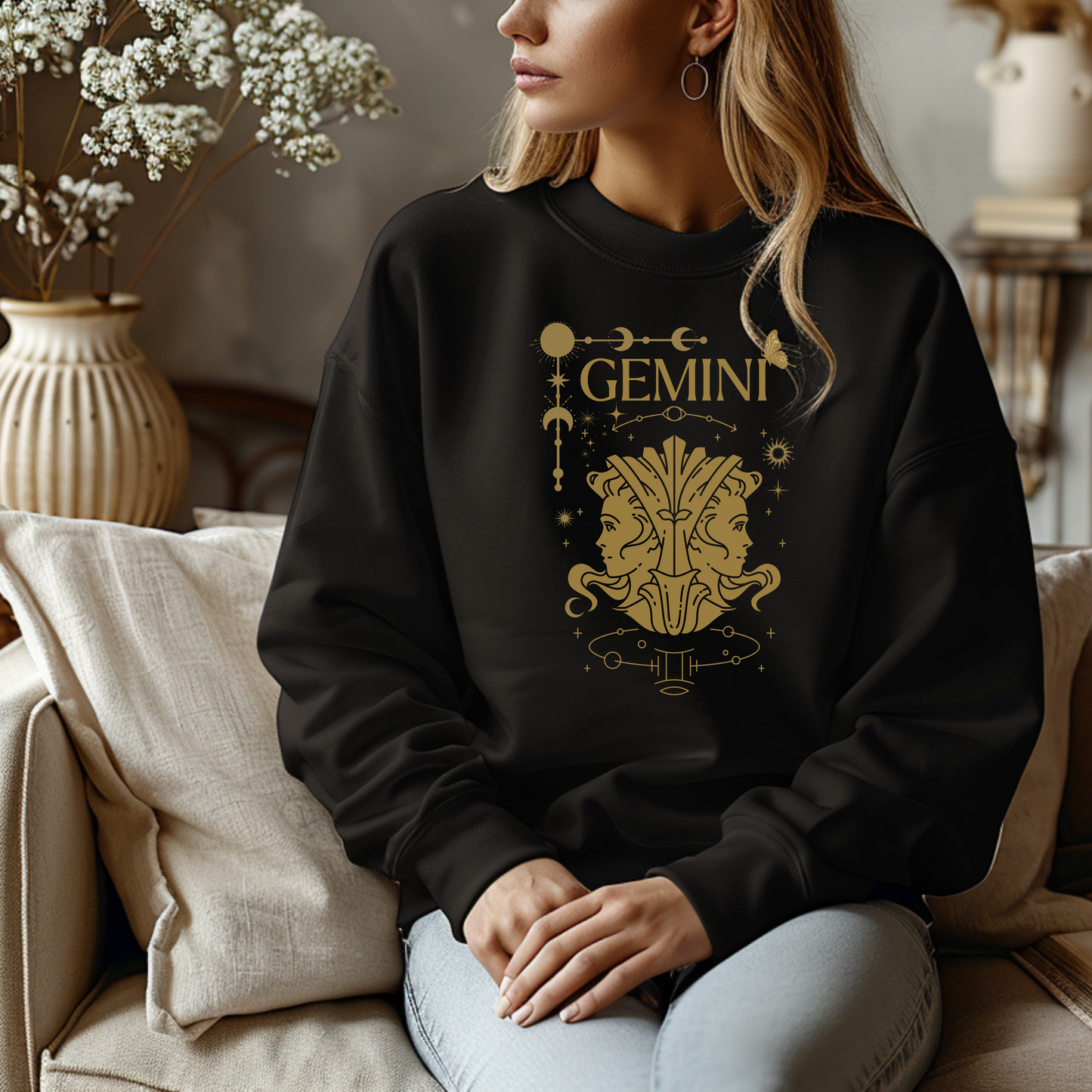 Glamorous Gemini Sweatshirt | Luxe Astrology Style