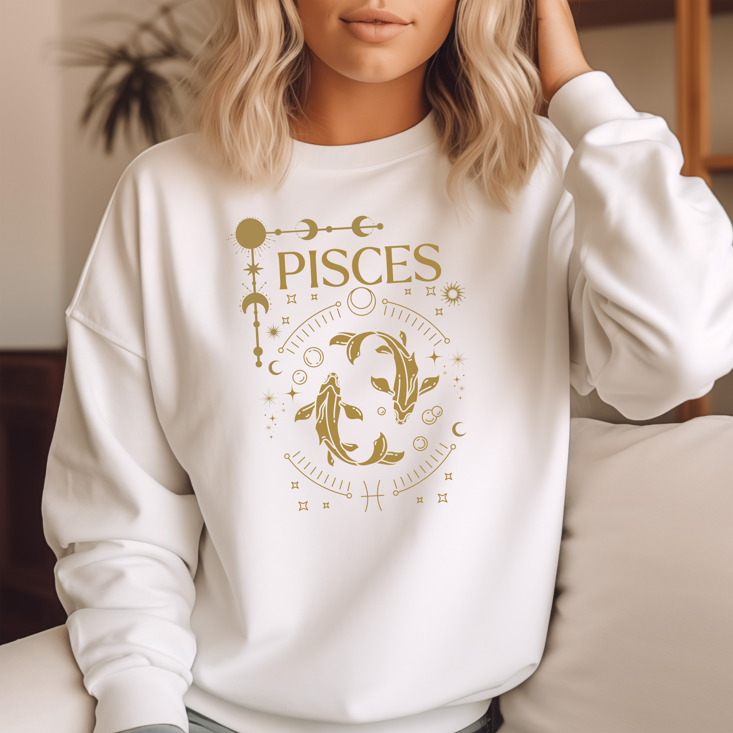 Pisces Glamour Sweatshirt | Elegant Astrological Design