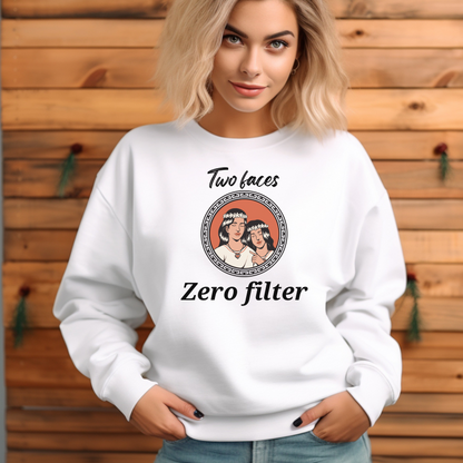 Retro Gemini Sweatshirt – Two Faces, Zero Filter