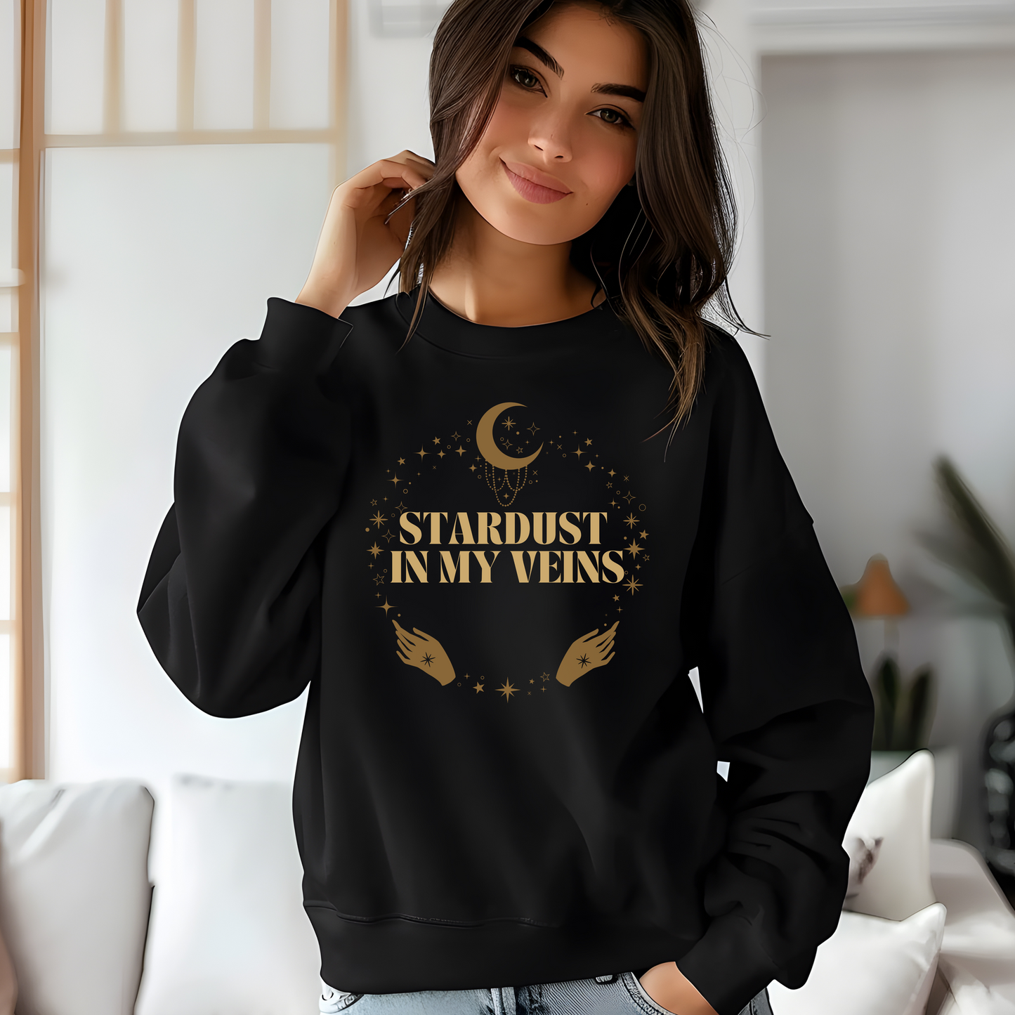 Stardust in My Veins Unisex Sweatshirt | Astrology-Inspired Design