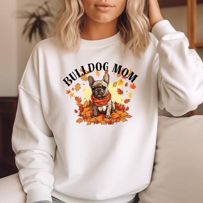 Bulldog Mom Sweatshirt with Fall Design | French Bulldog Lover Sweater