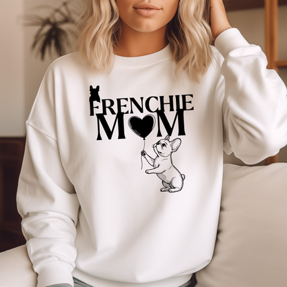 Frenchie Mom Sweatshirt with Heart Balloon | French Bulldog Dog Lover Sweater