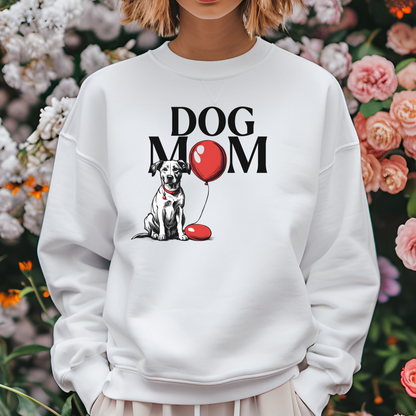 Dog Mom Sweatshirt with Balloon Design | Cute Dog Lover Sweater