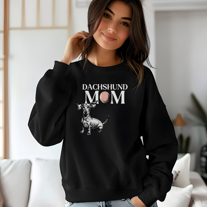 Dachshund Mom Sweatshirt with Cute Balloon Design  | Dachshund Lover Crewneck