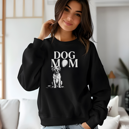 Dog Mom Sweatshirt with Balloon Design | Cute Dog Lover Sweater