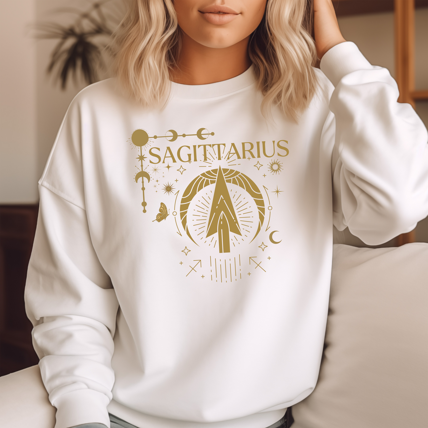 Sagittarius Glamour Design Sweatshirt | Sophisticated Zodiac Style