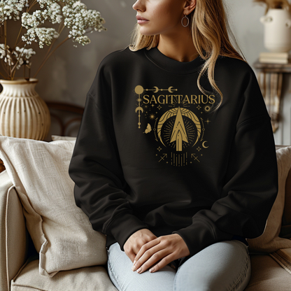 Sagittarius Glamour Design Sweatshirt | Sophisticated Zodiac Style