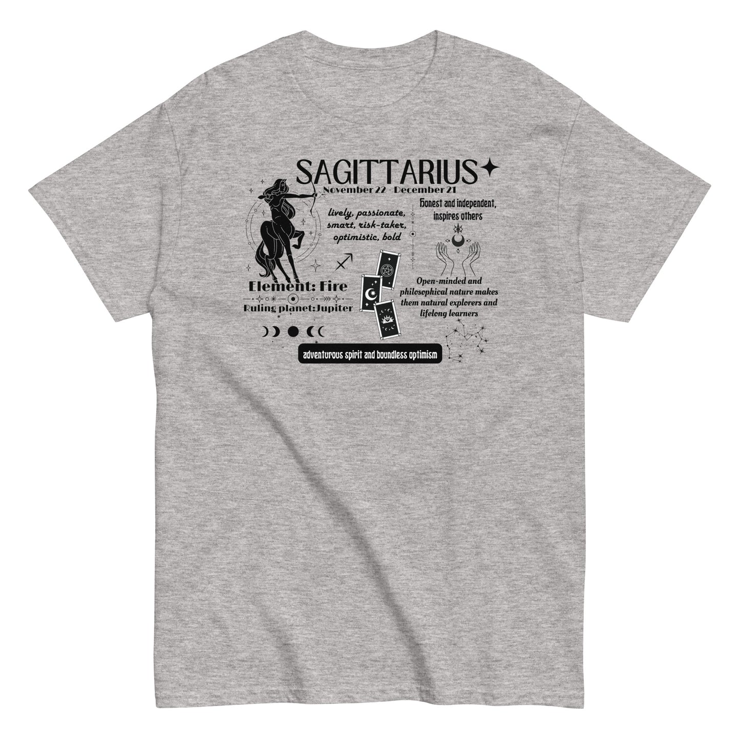 Sagittarius Zodiac Sign T-Shirt – Adventurous and Independent Spirit