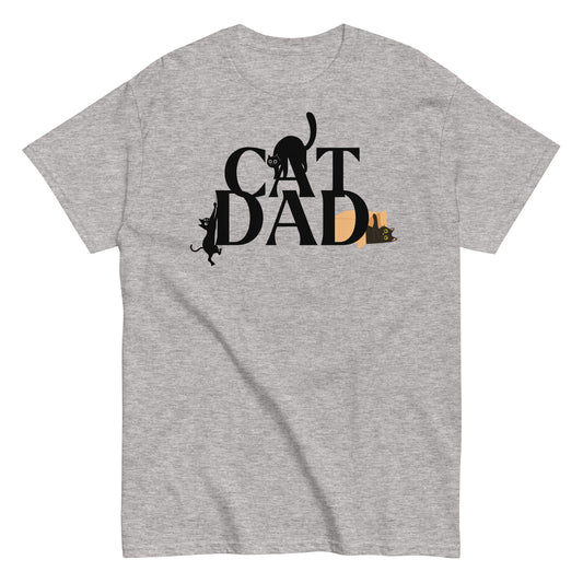 Cat Dad T-Shirt with Playful Cat Design | Funny Cat Lover Shirt