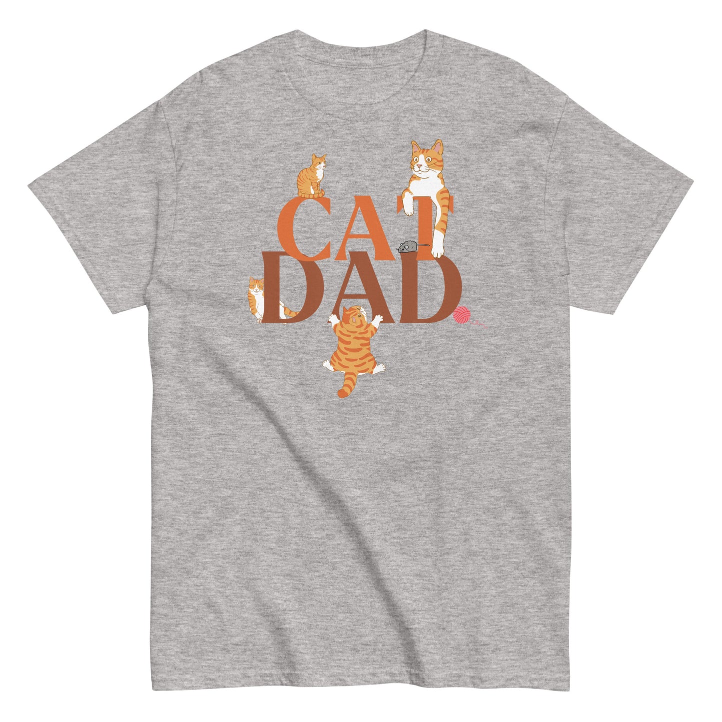 Cat Dad T-Shirt with Ginger Cat Design | Cute Tabby Cat Lover Tee