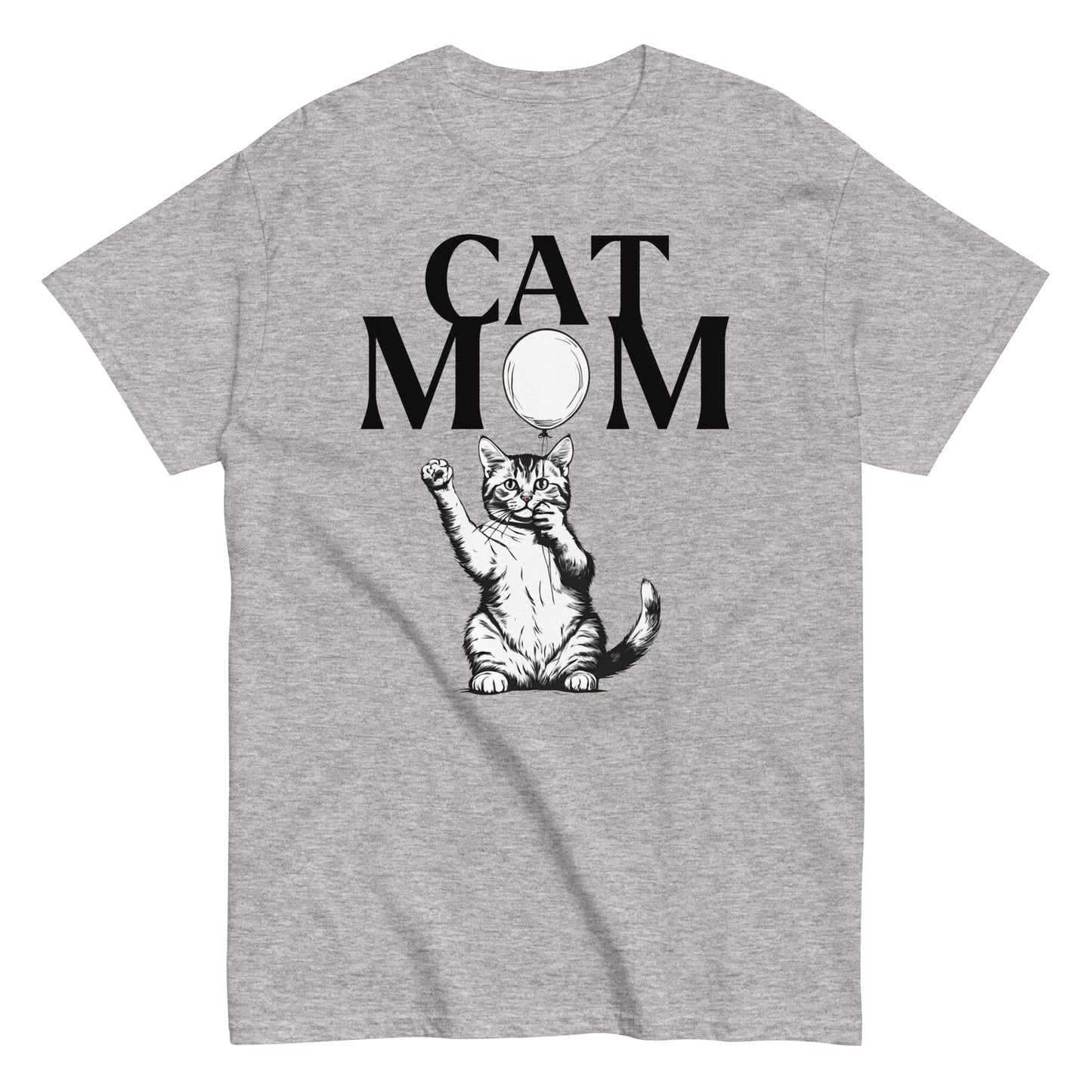 Cat Mom T-Shirt with Cute Balloon Design | Cat Lover Tee