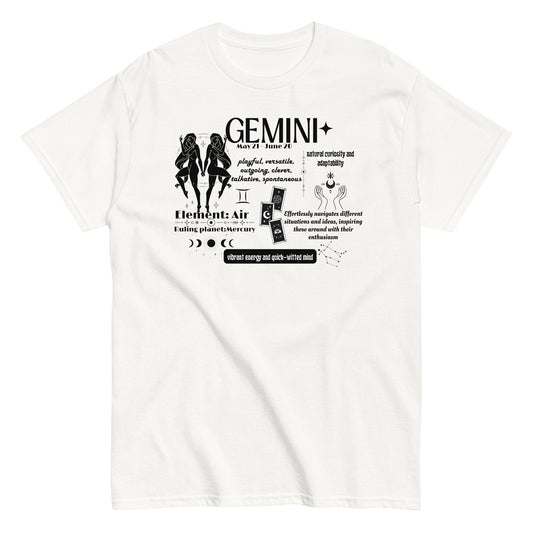 Gemini Zodiac Sign T-Shirt – "Playful and Spontaneous Nature"