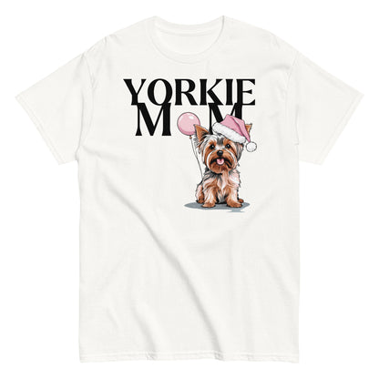 Yorkshire Terrier Mom Christmas T-Shirt | Cute Yorkie Dog Lover Tee