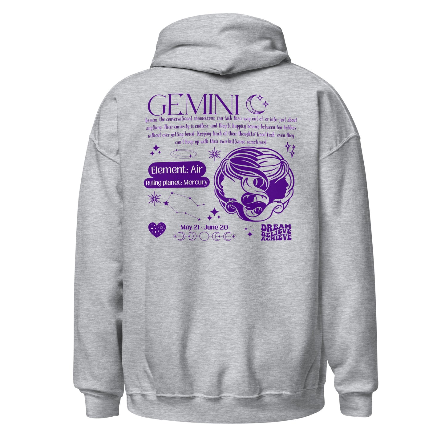 Gemini Zodiac Y2K Hoodie