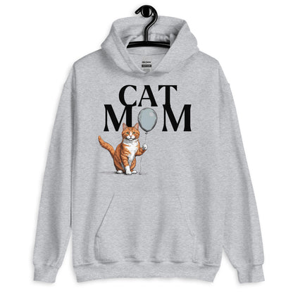 Cat Mom Hoodie with Ginger Cat | Tabby Cat Lover Sweater