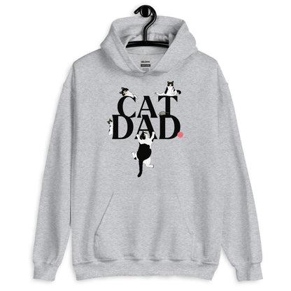 Cat Dad Hoodie with Playful Cat Design | Cozy Hoodie for Cat Lovers