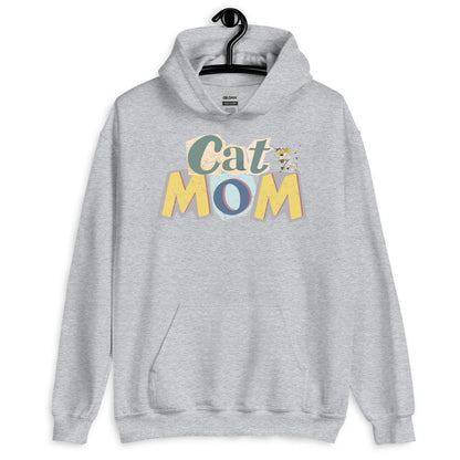 Cat Mom Hoodie with Cartoon Design | Perfect Gift for Cat Lovers