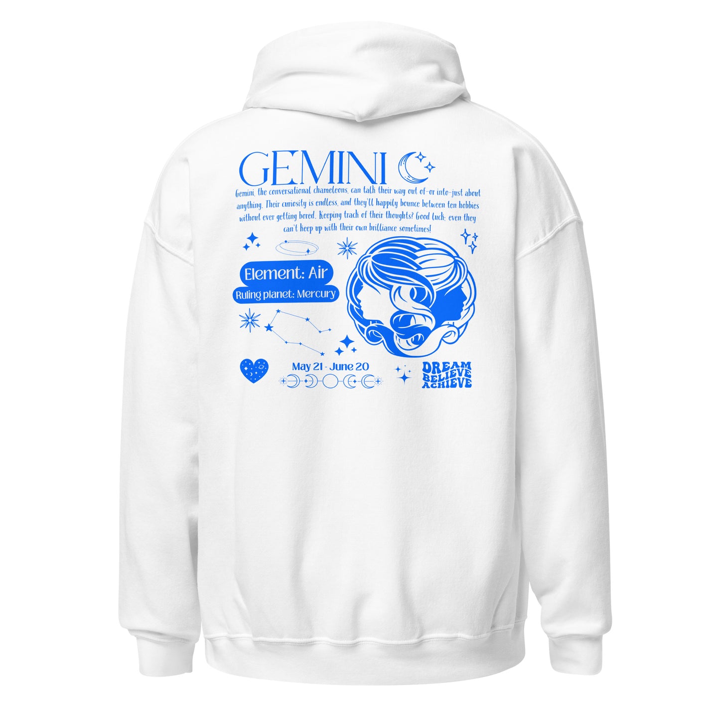 Gemini Zodiac Y2K Hoodie