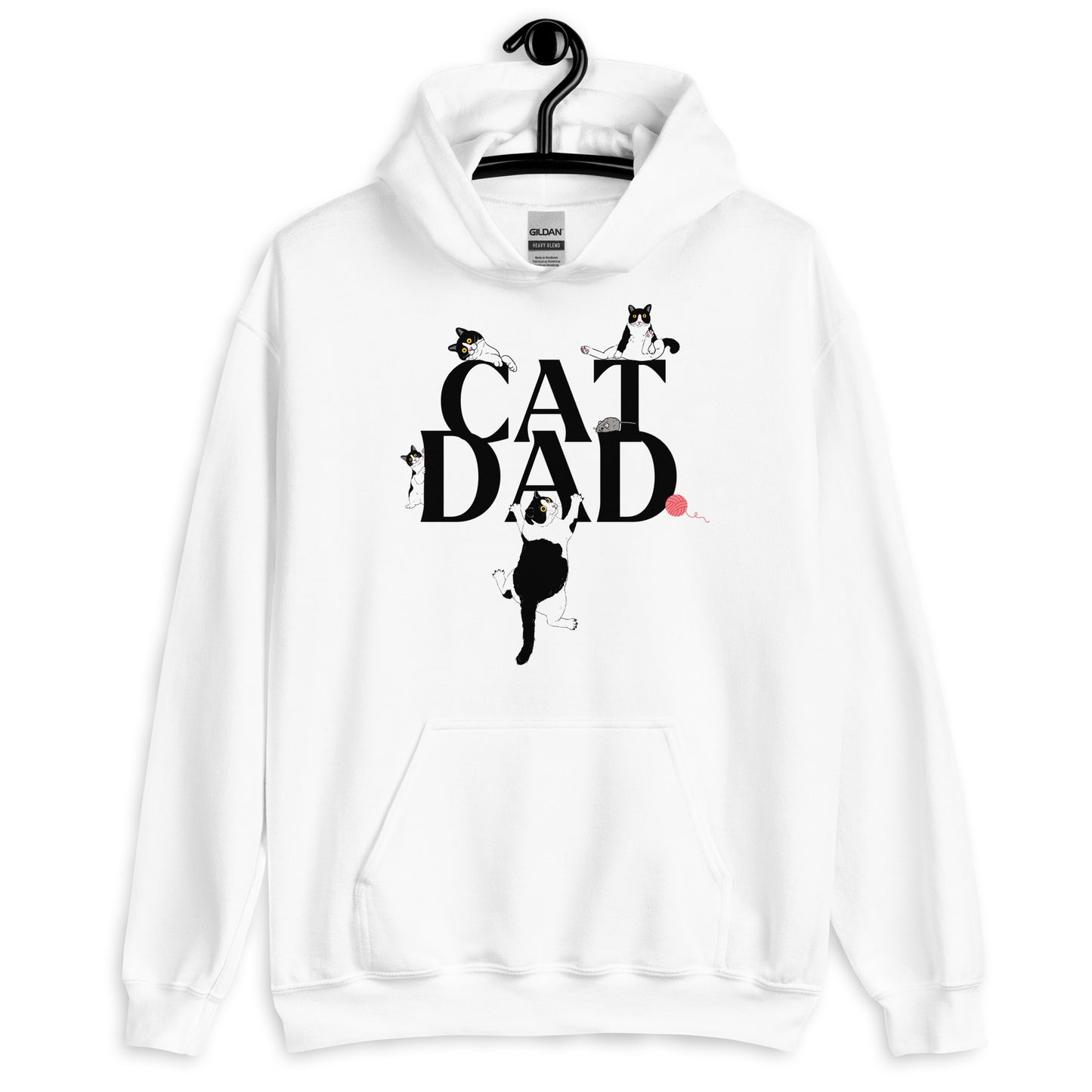 Cat Dad Hoodie with Playful Cat Design | Cozy Hoodie for Cat Lovers