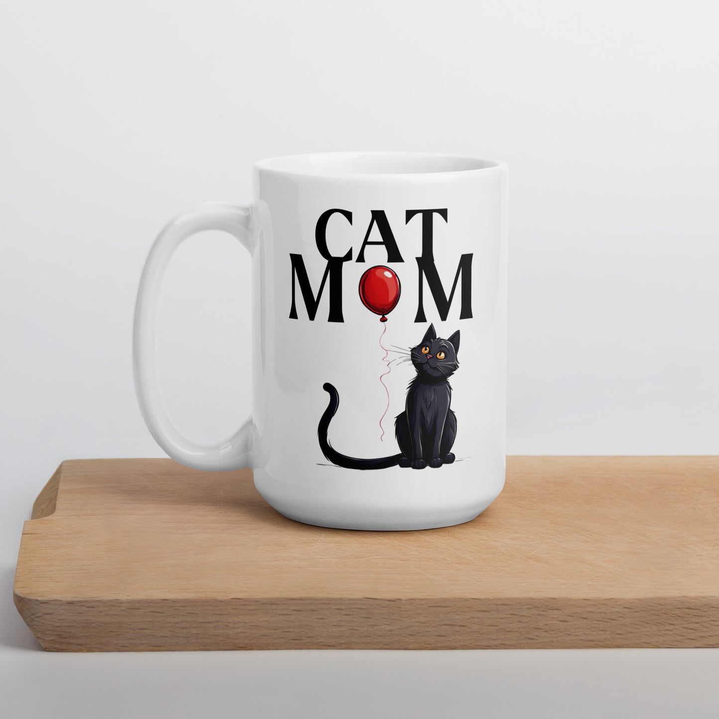 Cat Mom Mug with Black Cat | Cute Cat Lover Gift